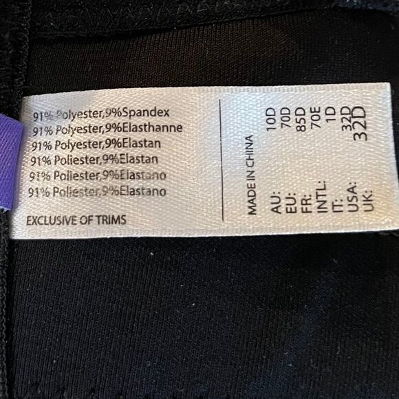 Parfait Erika Wireless T-Shirt Bralette P5861 Bra Black Sz 32D - Picture 7 of 11